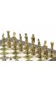 Шахматы металлические с каменной доской «Греко-Римская война» 32х32 см