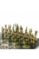 Шахматы металлические с каменной доской «Древний Рим» 44х44 см