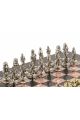 Шахматы металлические с каменной доской «Рыцари» 28х28 см