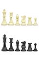 Шахматы «Турнирные-Люкс» черно-белая виниловая доска 43x43 см
