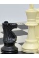 Шахматы «Турнирные-Люкс» черно-белая виниловая доска 35x35 см