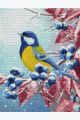 Алмазная мозаика «Синица на ягодах» 40x30 см