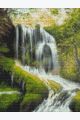 Алмазная мозаика на подрамнике «Водопад в Лесу» 50x40 см, 30 цветов