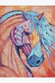 Алмазная мозаика без подрамника «Конь Абстракция» 40x30 см, 30 цветов