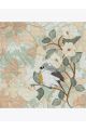 Алмазная мозаика без подрамника «Птица на Цветке» 50x50 см, 30 цветов