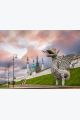 Алмазная мозаика без подрамника «Зилант у Мечети» 50x40 см, 30 цветов