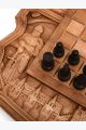 Нарды, шахматы, шашки «Рыцарские» резные из бука 54x54 см