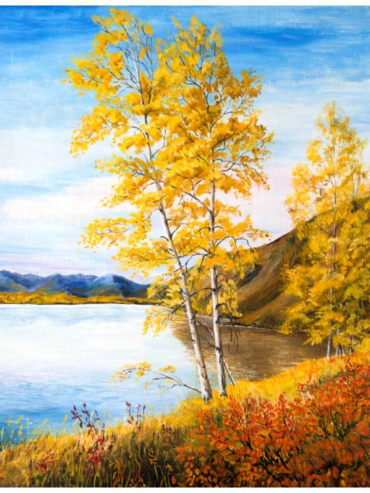 Картина интерьерная «Золотая Осень» холст 40 x 30 см