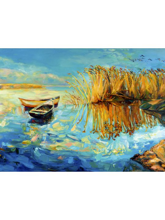 Картина интерьерная «Две Лодки» холст 40 x 30 см