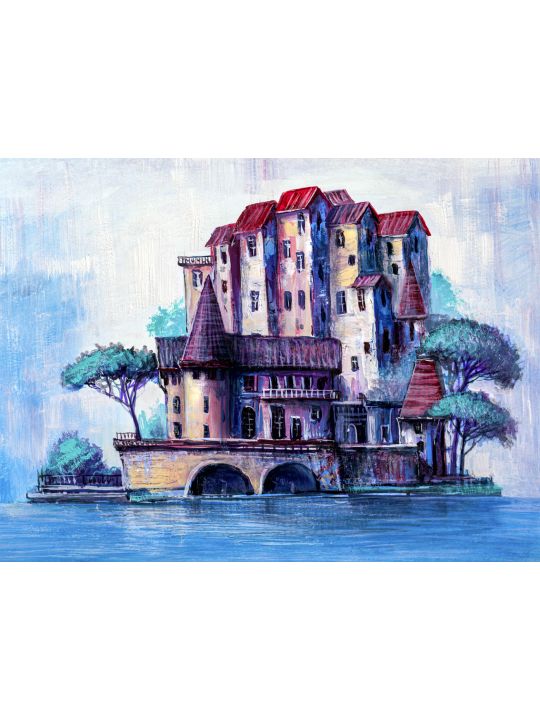 Картина интерьерная «Плавучий Замок» холст 40 x 30 см