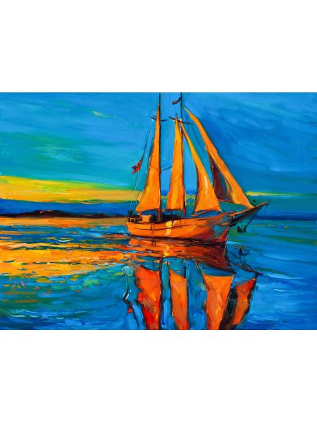 Картина интерьерная «Корабль в Море» холст 40 x 30 см