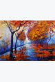 Картина интерьерная интерьерная «Аллея Осенью» холст 40 x 30 см
