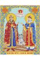 Алмазная мозаика «Святой Князь Пётр и Святая Княгиня Феврония» икона