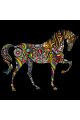 Алмазная мозаика без подрамника «Радужный Конь» 90x90 см