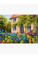Алмазная мозаика без подрамника «Цветущий Сад» 50x40 см, 30 цветов