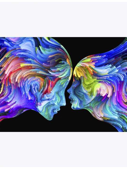 Алмазная мозаика без подрамника «Воображение в красках» 130x100 см, 30 цветов