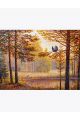 Алмазная мозаика без подрамника «Осенний лес» 50x40 см, 29 цветов