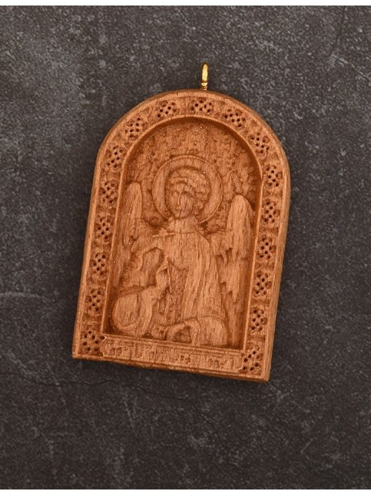 Икона карманная резная из дерева «Ангел Хранитель»