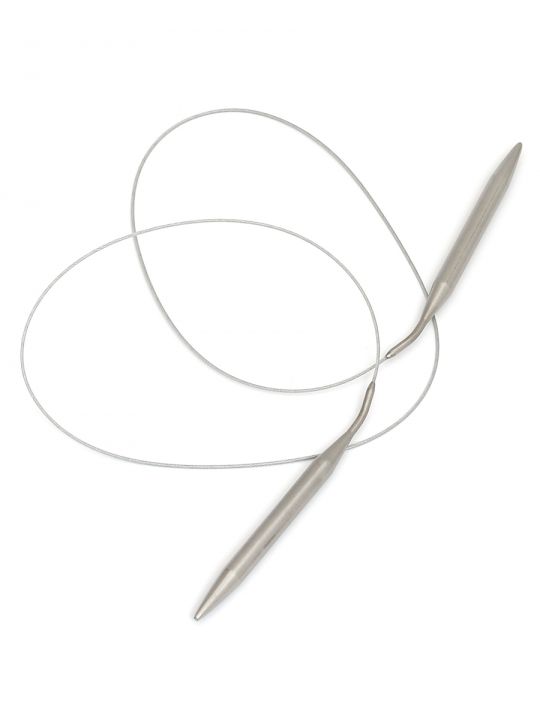 Спицы для вязания круговые, диаметр 10 мм, длина 120 см, металлическая леска