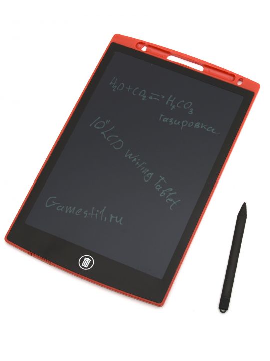 Графический планшет для рисования 10 дюймов, электронный красный