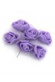 Цветы искусственные «Розы фиолетовые» упак. 6 шт.
