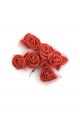 Цветы искусственные «Розы красные» упак. 6 шт.