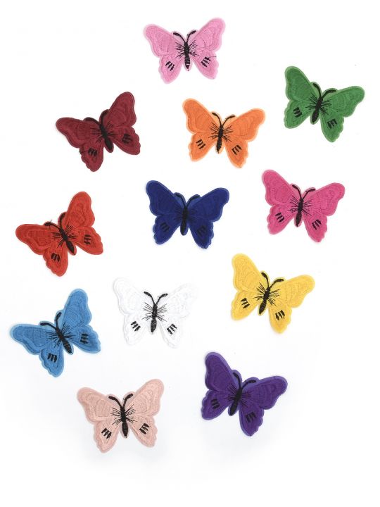 Аппликация термоклеевая «Бабочка» набор из 12 цветов
