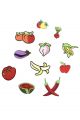 Аппликация термоклеевая  «Фрукты и овощи» набор из 11 разноразмерных аппликаций