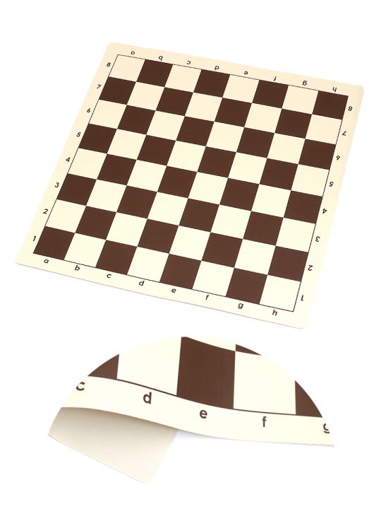 Шахматная доска «Виниловая» коричнево-белая 43x43 см