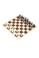 Шахматы «Турнирные-Люкс» коричнево-белая виниловая доска 43x43 см