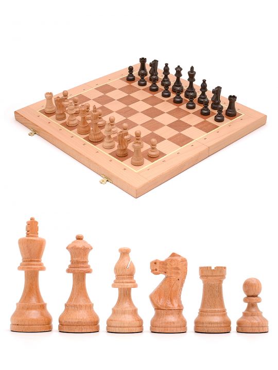 Шахматы складные «Стаунтон Нового Света» доска панская из бука 50x50 см