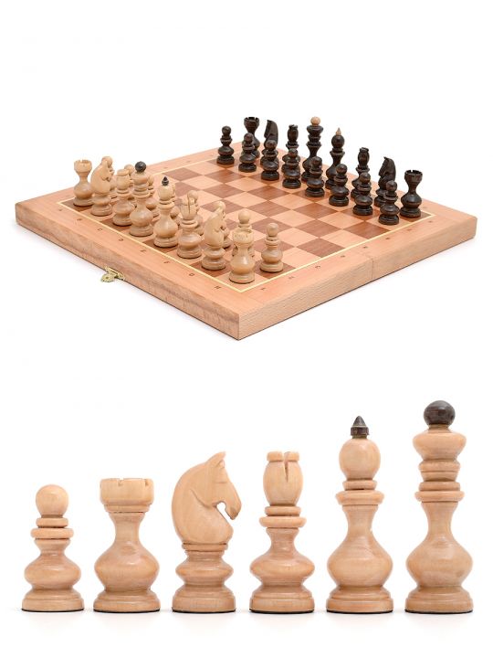 Шахматы «Богатырские» доска панская из бука 45x45 см 