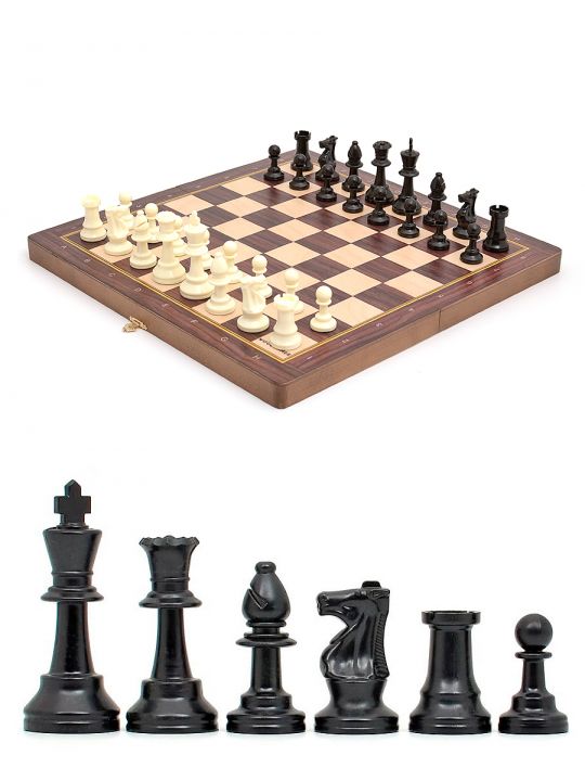 Шахматы «Wood Games» складная доска из березы 37x37 см