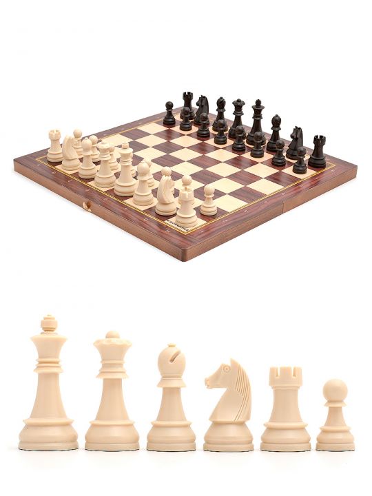 Шахматы «Классические» фигуры пластик доска из березы 49x49