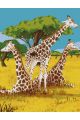 Картина по номерам на подрамнике «Три Жирафа» 40x30 см