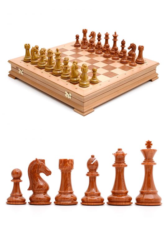 Шахматы «Стаунтон» ларец классический бук 45x45 см