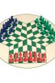 Шахматы «На троих» в тубусе виниловая доска 64 см