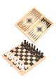 Шахматы, шашки, нарды «Обиходные» 3 в 1 мини пластик 29x29 см