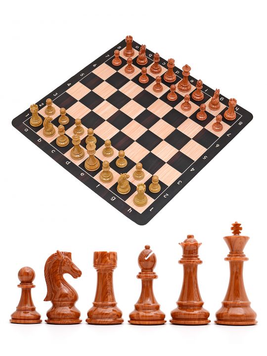Шахматы «Стаунтон» глянцевые резиновая доска 51x51 см