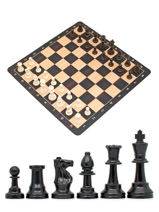 Шахматы «Стаунтон» пластик резиновая доска 51x51 см