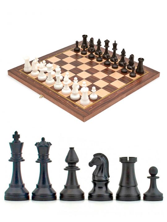 Шахматы «Владимирские» пластик доска из березы 49x49