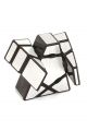 Зеркальный кубик Рубика YJ 1x3x3 «Mirror blocks» серебро