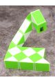 Головоломка «Змейка» 24 элемента зелено-белая