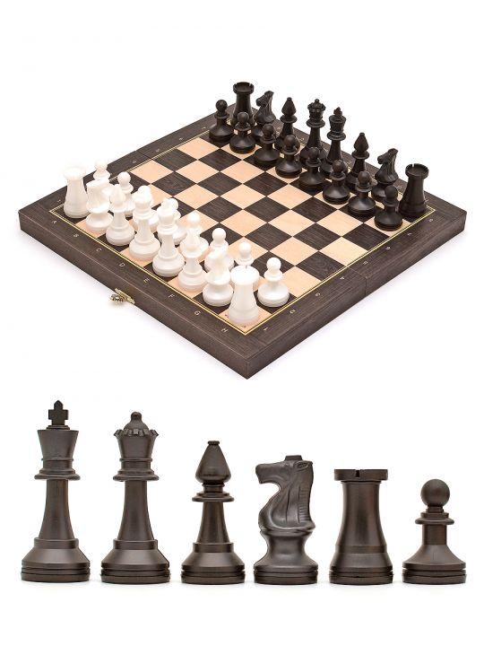 Шахматы «Wood Games» модерн пластик мини 29x29