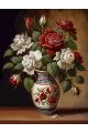 Алмазная мозаика без подрамника «Букет гармония» 130x100 см, 30 цветов