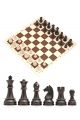 Шахматы «Турнир» коричнево-белая виниловая доска 51x51 см