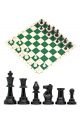 Шахматы «Турнирные-Люкс» утяжеленные зелено-белая виниловая доска 56x56 см