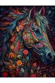 Алмазная мозаика без подрамника «Конь фэнтези» 50x40 см, 30 цветов