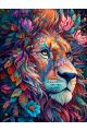 Алмазная мозаика на подрамнике «Мистический лев» 90x70 см, 30 цветов