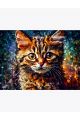 Алмазная мозаика без подрамника «Милый котёнок» 40x30 см, 30 цветов